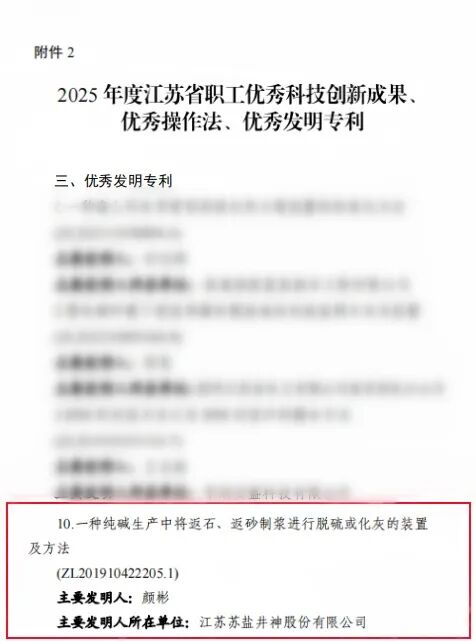 喜報！蘇鹽集團1項發明專利、2個產改項目獲省總工會表彰