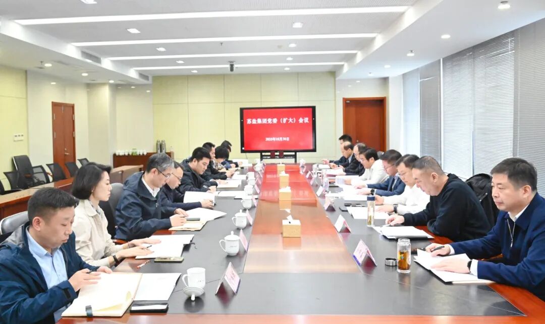 蘇鹽集團黨委召開擴大會議傳達(dá)學(xué)習(xí)黨的二十屆四中全會精神